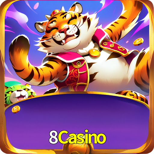 Imagem promocional da 8Casino mostrando a plataforma e suas vantagens